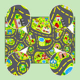 Car Rug Play Mat 2.5x4 Feet, Car Road Rug for Kids City Road Map Carpet Educational Learning Playing Carpet Kids Play Rugs for Playroom Classroom Bedroom