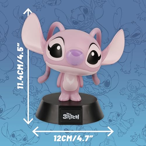 Paladone Disney Angel Mini Icon Light, Officially Licensed Lilo and Stitch LED Lamp for Kids Bedrooms, Home, Desk, Battery Powered Collectible Gift for Movie Fans
