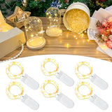 Etinga 6 Pack Fairy Lights Battery Operated String Lights, 10 LED on 3.3ft Silvery Copper Wire,High Brightness for Wedding Christmas Flowers Gift Box Decoration (6 Pack, Warm White)