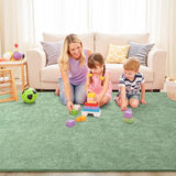 Green 4x6 Minimalist Washable Area Rugs for Bedroom Living Room