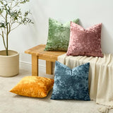 MIULEE Velvet Throw Pillow Covers Dusty Rose Pink 18x18 inch Set of 2