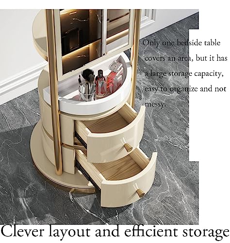 Floor-to-Ceiling Full-Length Mirror Bedroom Storage Neat and Orderly Rotating Dressing Table Hanging Rack 1 Fitting Mirror (Pink Standard)