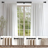 Lootkell Black Curtain Rods for Windows 48 to 84 Inches Adjustable Heavy Duty 1" Diameter Window Curtain Rod with Decorative Finials for Outdoor Farmhouse Bedroom Kitchen Living Room