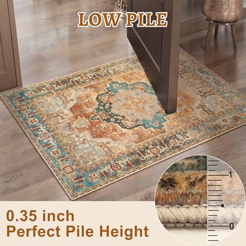 Tangsoo Oriental 3x8 Washable Runner Rugs for Hallway, Runner Rug Non Slip