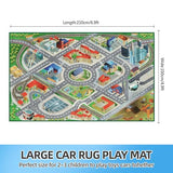 Large Kids Carpet Play Mat Rug for Playroom, 60'' x 84'’ Car Rugs Mat for Kids Toy Cars, City Life with Road Traffic Playmat Rugs Great for Kids Bedroom Play Room Boy Room Decor, Grey