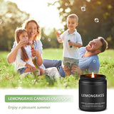 Citronella Candles Outdoor, Scented Candles Soy Jar Candle for Outdoor Patio Indoor Home Scented - Citronella/Lemon Eucalyptus/Lemongrass/Sage & Citrus, Gifts for Father Dad & Men (7oz - 4 Pack)