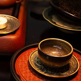 Brass Plate Incense Holder Set- 3 in 1 Incense Burner - for Smudging Bowl, Offering Bowl, Incense Burner Holder, Ash Catcher,Jewelry Dish