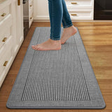 Kitchen Mats for Floor, Non Slip Kitchen Rugs, 17x47 Grey
