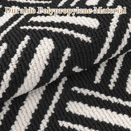 Washable Hallway Runner Rug 2x6',Non-Slip Kitchen Runner, Black