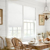 LazBlinds Cordless Cellular Shades, No Tools No Drill Blackout Honeycomb Shades Pleated Blinds for Windows, 35'' W x 48'' H, Silver White