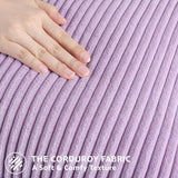 Mecatny Corduroy Decorative Throw Pillow Covers 24x24 Set of 2 Lilac