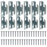 XJKJ 12 PCS Curtain Rod Brackets Heavy Duty, 12 Sets Wall Mount Curtain Rod Hardware Hooks, Single Rod Holders with Screws for Living Room Bedroom, Zinc Plated Anti-Rust