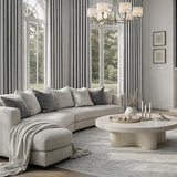 HOMEIDEAS 2 Panels Silver Grey Faux Silk Blackout Luxury Curtains, 52 X 84 Inch Room Darkening Satin Thermal Insulated Window Drapes for Bedroom Decor, Indoor