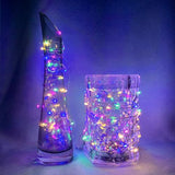 8 Pack Fairy Lights 7Ft 20 LED Twinkle String Lights 3 Modes Battery Operated Waterproof Firefly Starry for Mason Jar Party Wedding Easter Valentines Day Table Centerpieces,Rainbow-Pastel