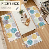 Kitchen Rugs Set 3 Piece, Non Slip Washable Kitchen Mats for Floor