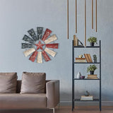 Alpine Corporation 21" Tall Indoor/Outdoor Patriotic Windmill Wall Art Decor