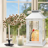 Memorial Lantern Bereavement Gifts in Memory of Loved One - Remembrance Sympathy Gifts for Loss of Mother or Father with LED Candle and Remote