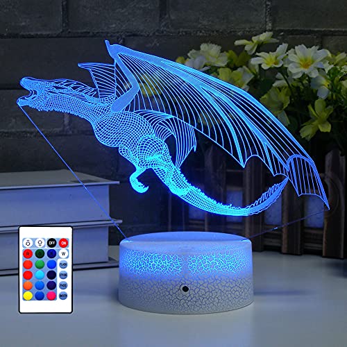 Dragon LED Lighting Kids Night Light,16 Colors with Remote Control Dragon Toy for Kids as a Birthday Gifts Christmas Gift for Boys and Girls