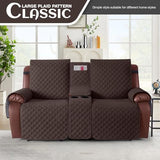 KinCam 100% Waterproof Recliner Loveseat Cover with Console X1, Recliner Couch Covers X1, Recliner Chair Covers X1(Chocolate)