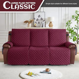KinCam 100% Waterproof Recliner Loveseat Cover with Console X1, Recliner Couch Covers X1, Recliner Chair Covers X1(Burgundy)