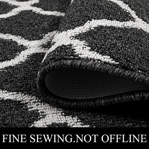 SHACOS Large Door Mats 3'x5' Indoor Entrance Front Door Rug, Black