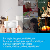DEEPLITE LED Desk Lamp Small Battery Powered Lamp Cordless Rechargeable Table Lamp, Flexible Portable Desk Light for Craft Study Home Office Dorm, Eye-Caring Wireless Dimmable Book Lamp for Reading