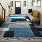 Large Area Rugs, Modern Geometric Patchwork Floor Decor Rockwood Collection