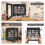 Anxiety Bookshelf Mini Books Display, Black | Stress Relief and Fun Decor, Decorative Miniature Library, For Book Lovers, For Home Decor, Office Decor, Thoughtful Gift