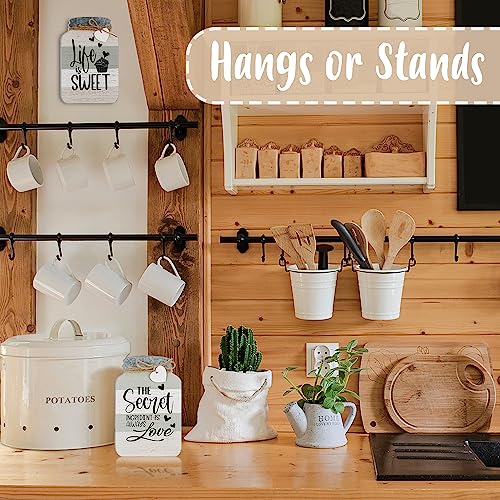 Old Shack Collection – Kitchen Wall Decor Set of 4 – Durable Kitchen Wall Art – Refined Kitchen Decor to Elevate Your Home, Crafted for Lasting Style, Each sign: 8×5 in