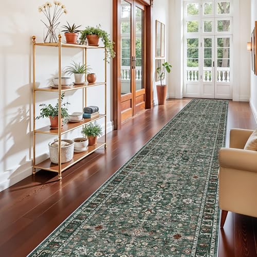 Long Hallway Runner Rug 3x25: Non Slip Runner Rugs with Rubber Backing Soft