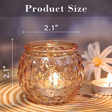 24 Pcs Gold Votive Candle Holders Round Glass Candle Holders Bulk