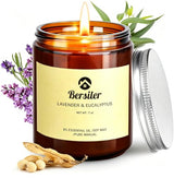 Scented Candles, Lavender Eucalyptus Candles, Non Toxic Soy Candle