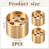 Thinp 2 Pcs Brass Incense Cone Holder, Copper Incense Stick Holders with 9 Holes Small Incenses Burner Holder for Sticks-Incense Stand Base for Yoga Spa Room Home Office (0.8" Dia, 0.6" Tall)