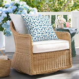 DYTXIII Pack of 2 Waterproof Outdoor Pillow with Inserts, 18x18 Square Patio Decorative Throw Pillow for Home,Sofa,Bench and Patio Furniture,Brush Blue