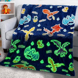 Dragon Gifts, Dragons Blanket and Soft Silicone Night Light, Dragon Theme Gifts and Decoration for Boys Kids