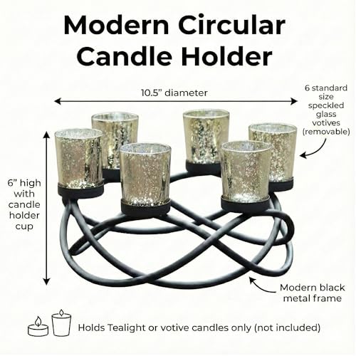 Centerpieces for Kitchen Table Decor, Tealight Candle Holder, Gold