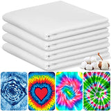 Tudomro 4 Pack White Cotton Tapestry for Tie Dyeing Large Blank Plain Backdrop Perimeter Stitching DIY Hanging Wall Tapestry for Bedroom Living Room Craft Decor(59 x 91 Inch)