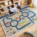 Kids Rug Mat Carpet 5×7ft, Car Rugs for Kids Toy Cars, Non Slip Floor Mats for Children, Educational Area Play Rugs for Children's Playroom Bedroom