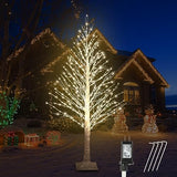 5FT Lighted Birch Tree, 560 LED Warm White Lights | Twinkle lighting effect, Built-in timer, Indoor outdoor display, Warm white festive glow, Wedding and Christmas decor