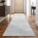 jinchan Runner Rug 3x8 Moroccan Modern Hallway Area Rug, Taupe