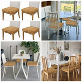 4PCS Dining Chair Covers for Dining Room Bamboo Board Texture Chair Seat Cover Stretch Parsons Chair Slipcover Removable Washable Seat Cushion Slipcovers Cover for Kitchen Office