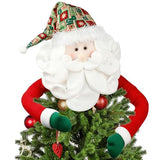 D-FantiX Santa Tree Topper, Large Christmas Tree Topper Santa Hugger Xmas Christmas Tree Decorations Party Home Decor
