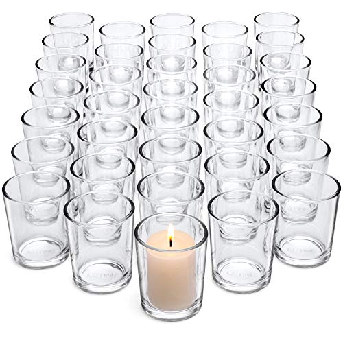 Letine 36-Pack Votive Candle Holders - Clear Glass Tea Light Holders - Glass Votive Candle Holder Bulk for Wedding Centerpieces/Home Table Decor/Propose/Christmas and Summer Party Decor