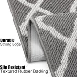 SHACOS Washable Runner Rug 2'x6' Non Slip Rubber Backing Hallway Entryway Rug Runner Stain Resistant Floor Carpet Runners for Kitchen Garage Laundry Room, Light Gray