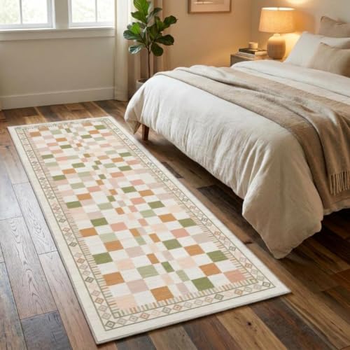 GarveeHome 2x6 Runner Rug for Bedroom Colorful Orange Yellow Long Runners