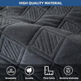 Eismodra Chair Arm Covers,Couch Arm Cover for Sofa Recliner Armchair Cats Dogs,Non Slip Armrest Arm Rest Slipcover Reclining Furniture Protectors (Dark Gray, Set of 2)