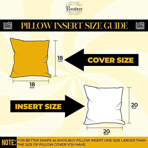18x18 Pillow Inserts Set of 2 , Soft Hypoallergenic Down Alternative Throw Pillow Inserts 18 X 18 , Throw Pillows for Couch, Sofa Pillow Filling Stuffing for Decorative Covers, Pillow Forms 18x18