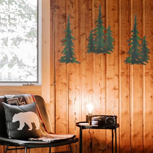 Pine Tree Decor Tree Wall Decor Outdoor Metal Wall Art Decor Hanging Farmhouse Country Forest Cabin Decor