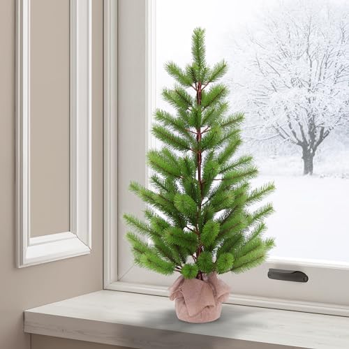 Puleo International 3 ft. Artificial Christmas Tree in Burlap Sac