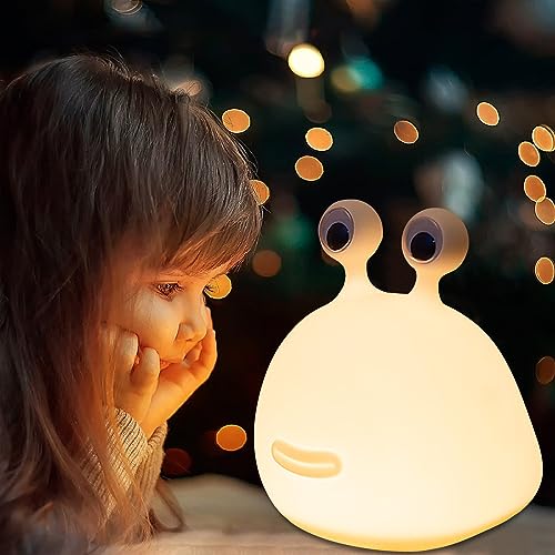 Cute Slug Night Light,Silicone Lamp USB Rechargeable Table Funny Animal Lamp Portable LED Lamps for Breastfeeding Dorm Room Decor for Christmas Gift Baby Kids Girls Teens